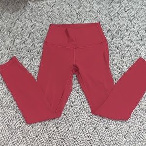 Lululemon leggings pink 7/8 length high waisted